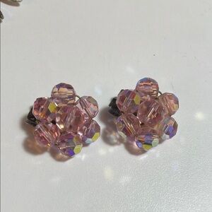 Elegant Pink Crystal Earrings